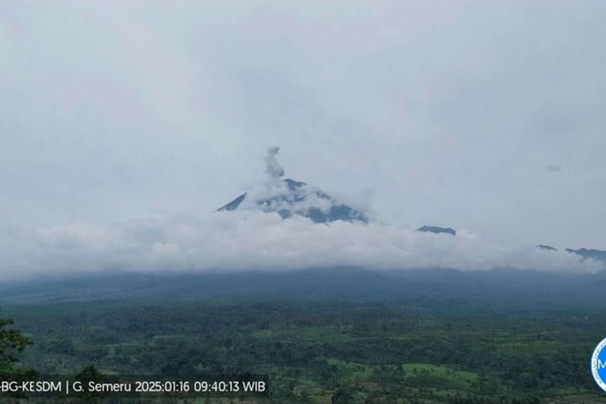 Status Masih Waspada, Gunung Semeru Erupsi Lagi, Tinggi Kolom Letusan 1.000 Meter