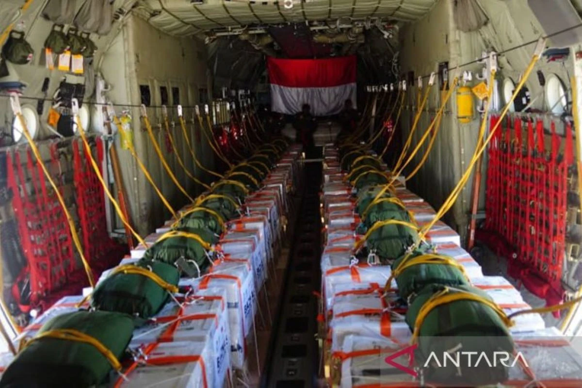 TNI Berhasil Kirim Bantuan Logistik ke Jalur Gaza Tepat pada Momen HUT RI