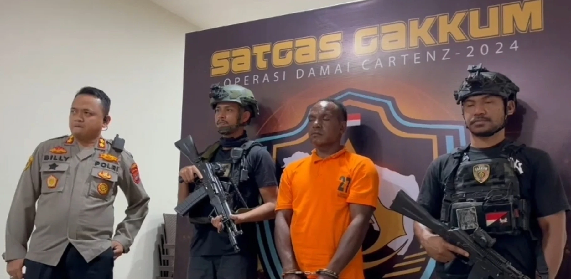 Satgas Tangkap Yekis Wanimbo DPO KKB Puncak di Mimika