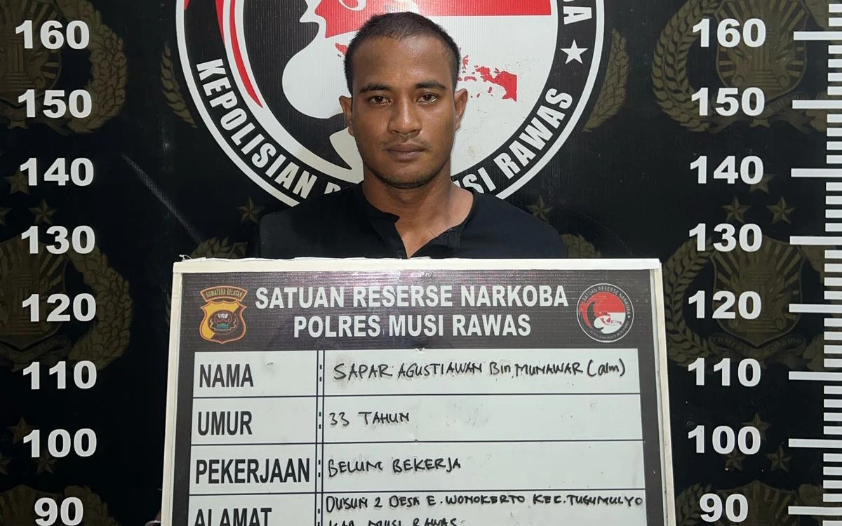 Menyambi Jual Sabu-Sabu, Sapar Ditangkap di Musi Rawas
