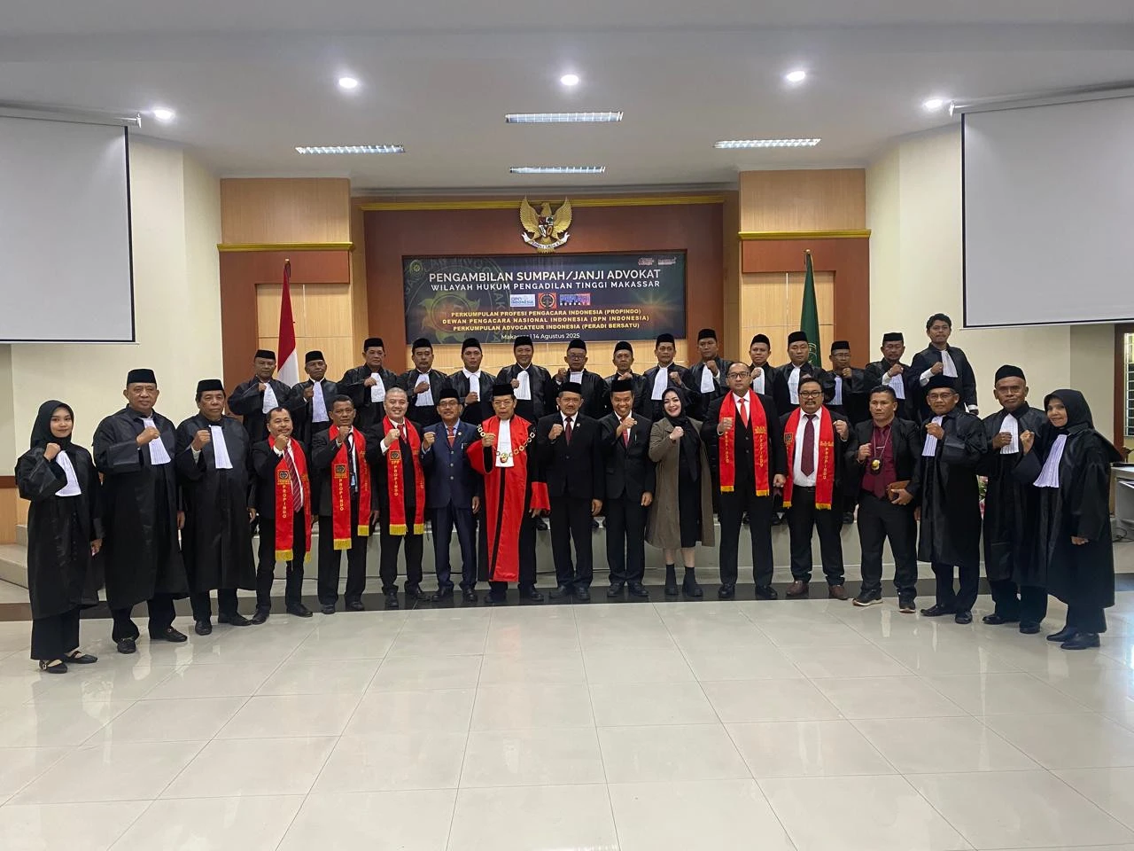 Pengadilan Tinggi Makassar Lantik 21 Pengurus Propindo Cabang Sulsel