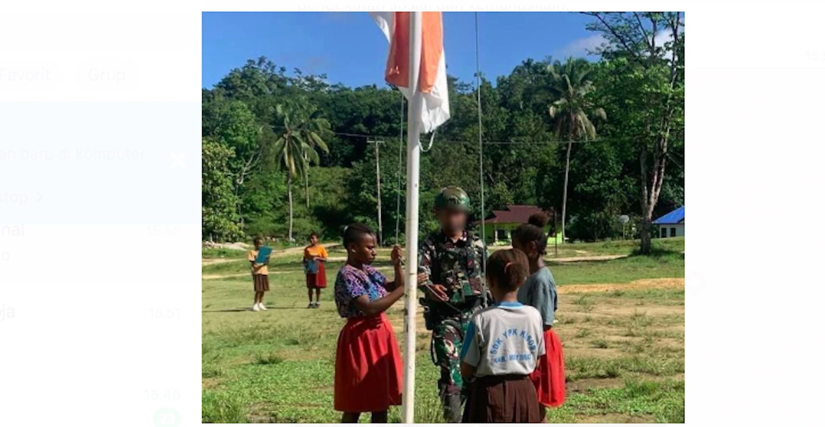 Prajurit TNI AL Bangun Karakter kebangsaan Generasi Muda Papua