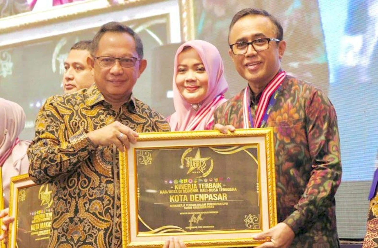 Denpasar Raih Penghargaan Nasional Penerapan SPM Terbaik Regional Bali-Nusra
