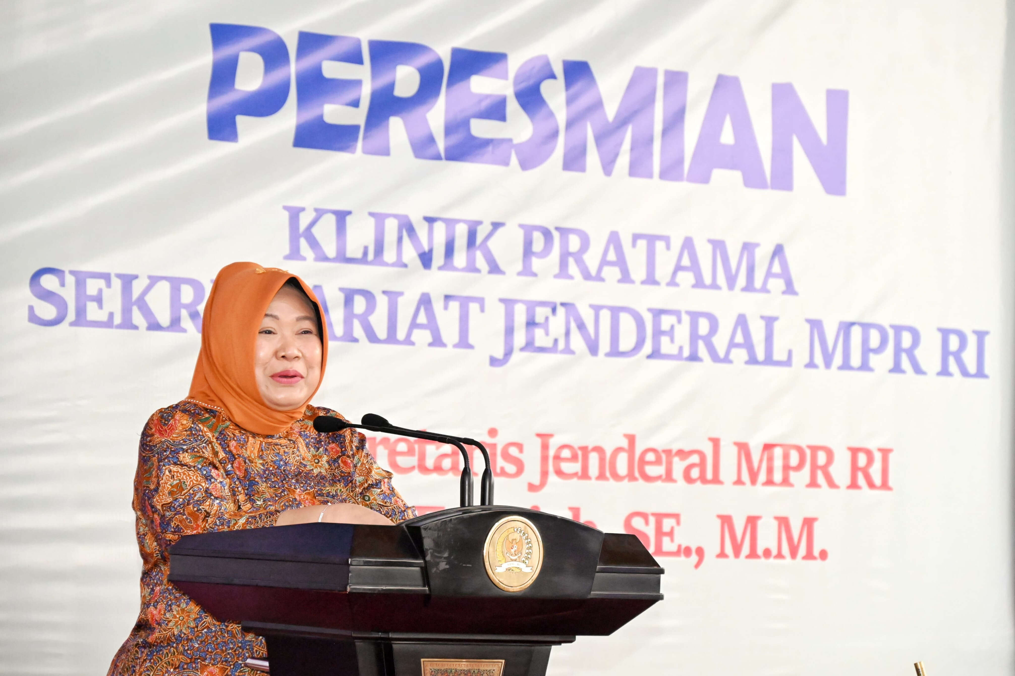 Sekjen Siti Fauziah Resmikan Klinik Pratama MPR RI, Begini Pesan dan Harapannya