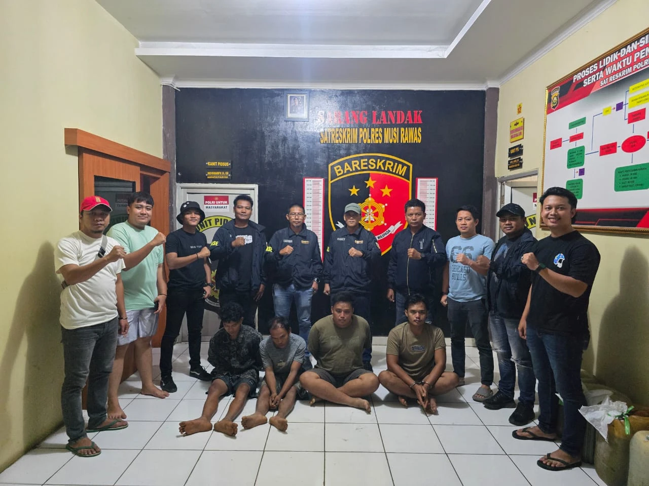 4 Pencuri Minyak di Musi Rawas Ditangkap, Begini Kronologinya