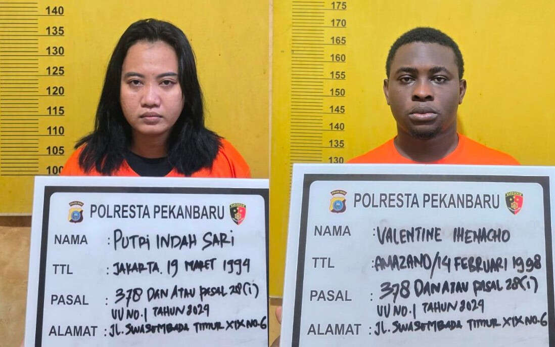 Polresta Pekanbaru Tangkap WNA Nigeria terkait Penipuan Modus Love Scam