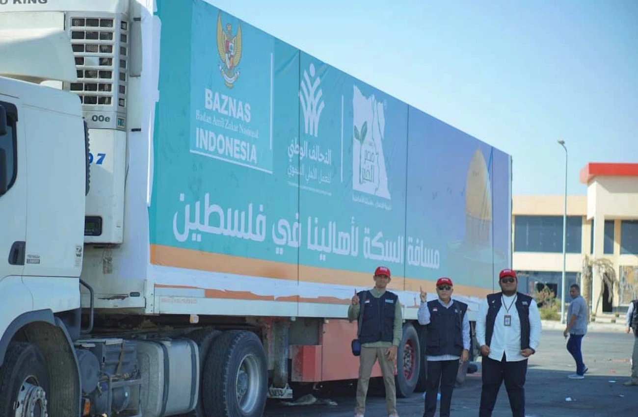 BAZNAS Bersama Mishr Al Kheir Kirim 10 Truk Paket Bantuan ke Gaza