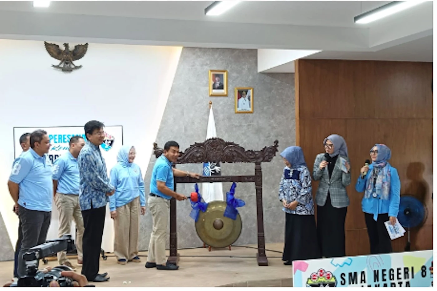 Letjen TNI (Purn) M Herindra Resmikan Perpustakaan SMAN 8 Jakarta