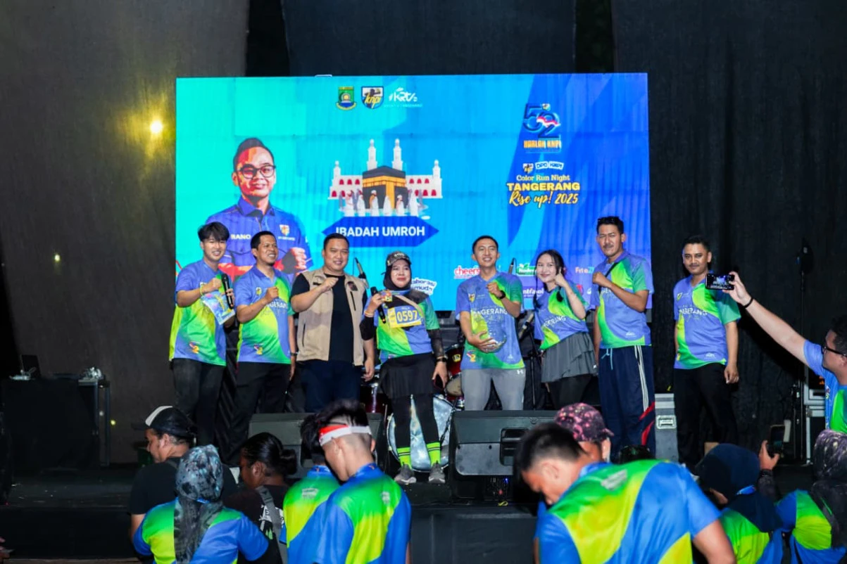 Rano Alfath Beri Hadiah Umrah di Color Run Night KNPI Tangerang 2025