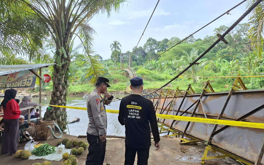 Jembatan Gantung di Lubuklinggau Putus, 8 Orang Terluka, Begini Kondisinya