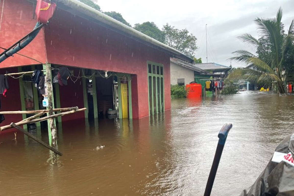 Banjir Masih Merendam Ratusan Rumah Warga di Perbatasan RI-Malaysia