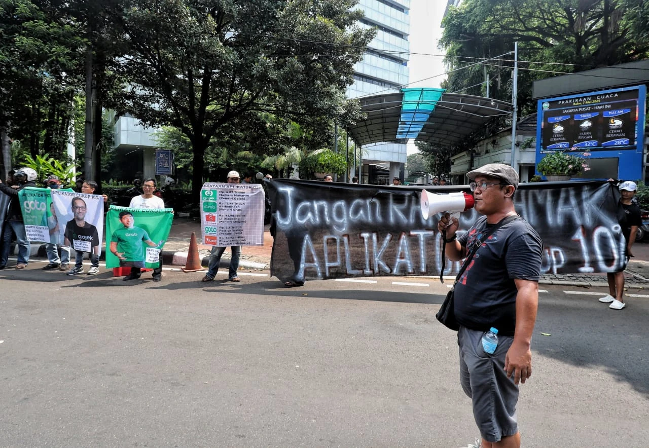 Minta Keadilan kepada Kemenhub, Driver Ojol: Aplikator Cukup 10 Persen