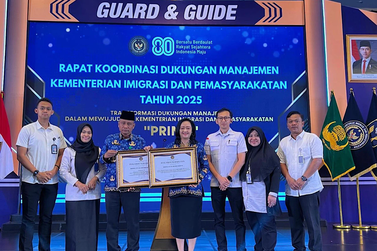 Imigrasi Banten Meraih 2 Penghargaan dari Kementerian Imipas