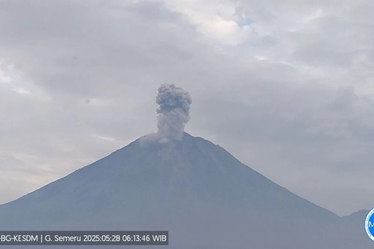 Gunung Semeru Erupsi Lagi, Tinggi Kolom Letusan 1.200 Meter