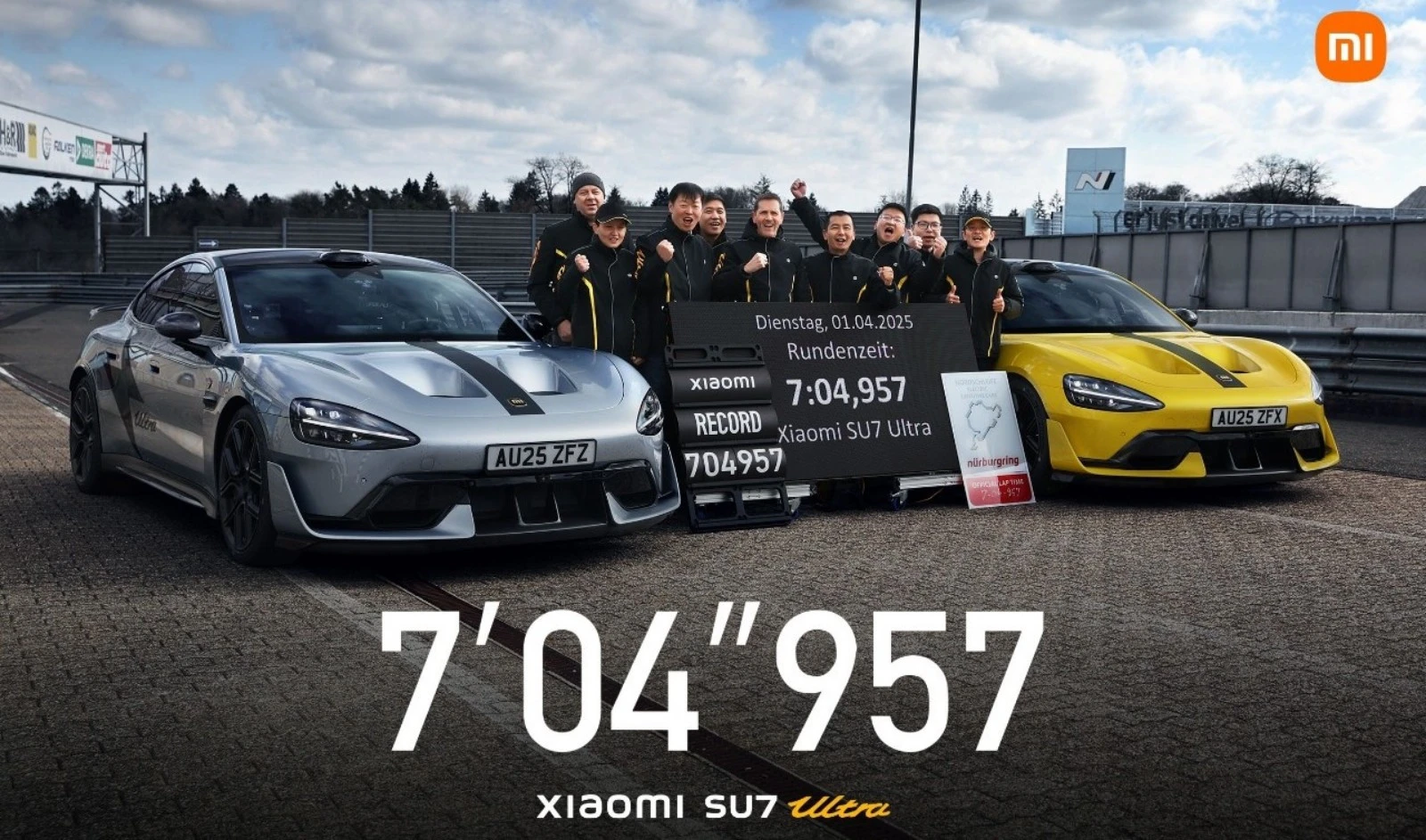Xiaomi SU7 Ultra Sukses Memecahkan Rekor Mobil Listrik Tercepat di Nurburgring