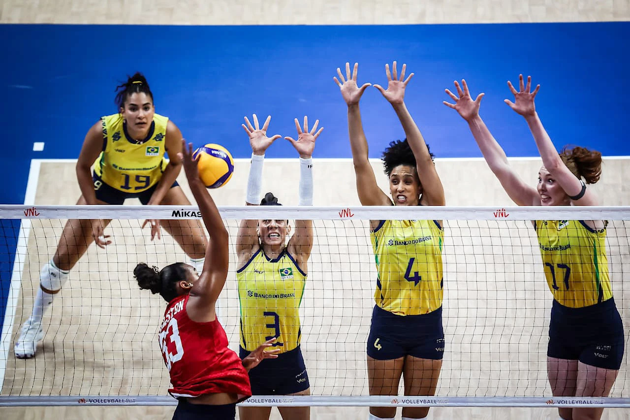 Klasemen VNL 2025 Putri: Brasil Perkasa, AS Menderita