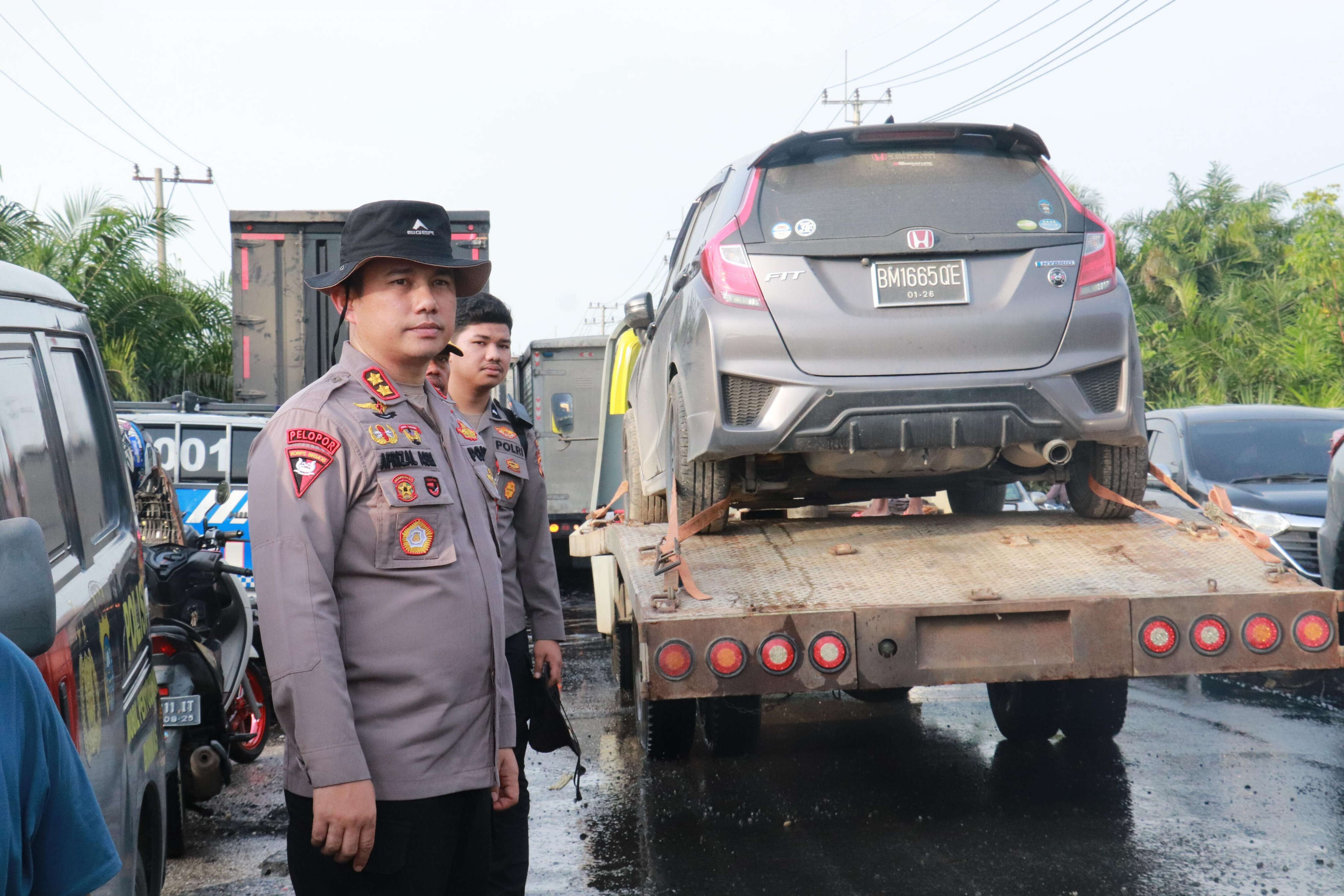 Banjir di Jalintim Pelalawan Mulai Surut, tetapi Hati-Hati, ya!