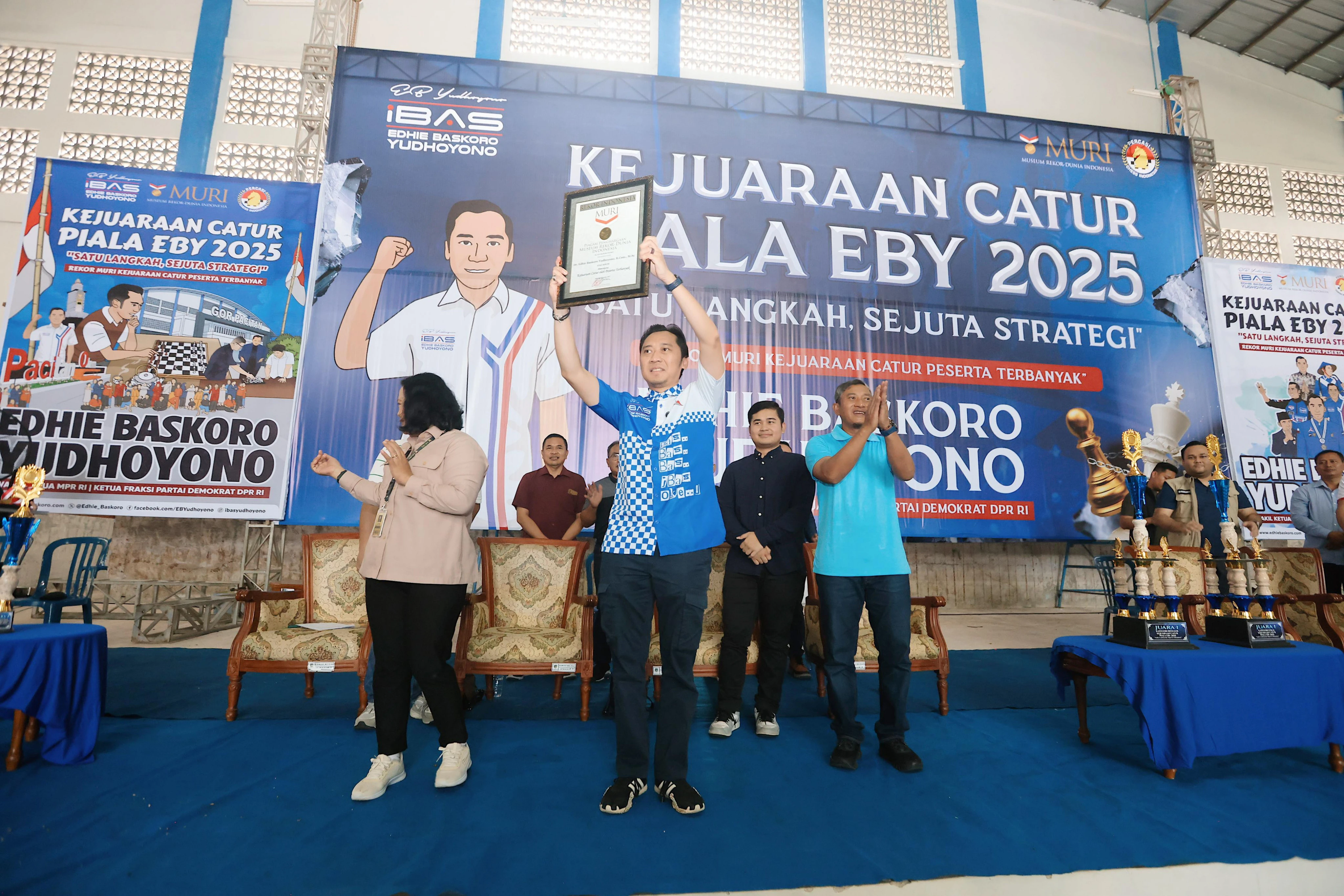 Kejuaraan Catur Piala EBY 2025 di Pacitan Raih Rekor MURI, Ibas: Ini Momen Spesial