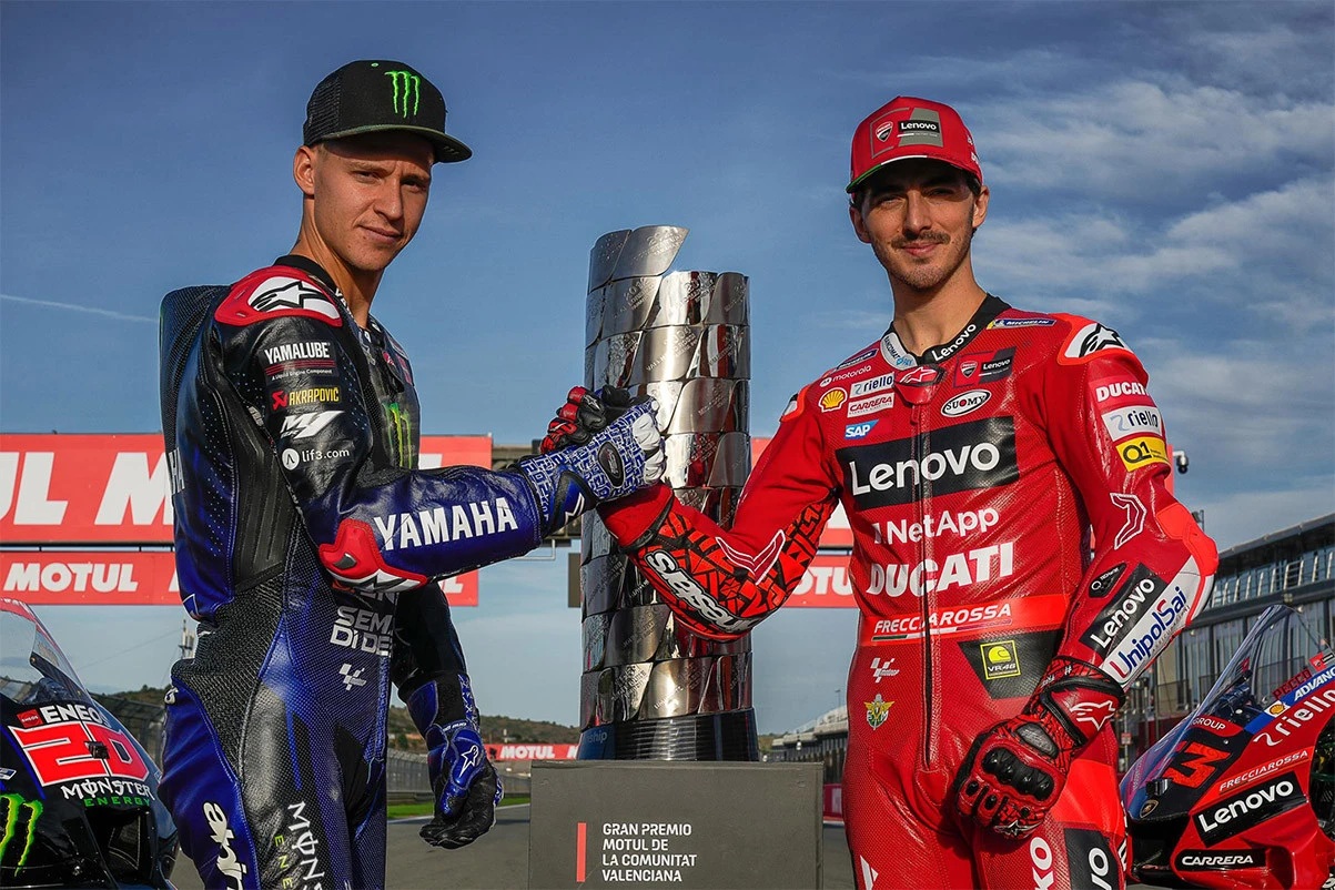 MotoGP: Dituding Tak Mau Berbagi Garasi dengan Bagnaia, Quatararo Meluruskan