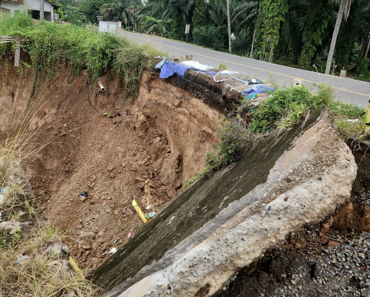Ada Longsor di Lintas Sekayu–Lubuklinggau, Pengendara Diminta Hati-Hati