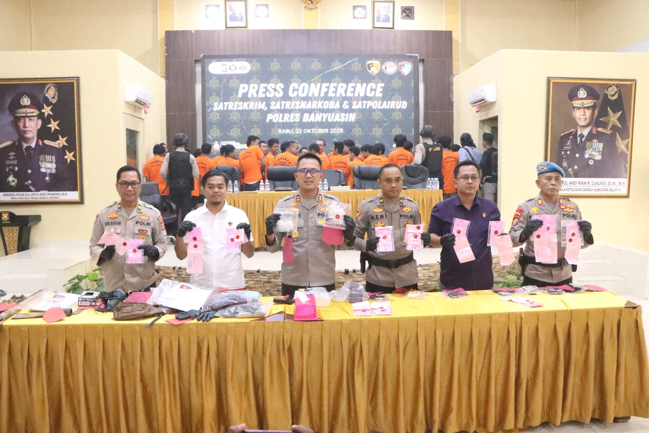 Polres Banyuasin Ungkap 34 Kasus Kejahatan Sepanjang September - Oktober