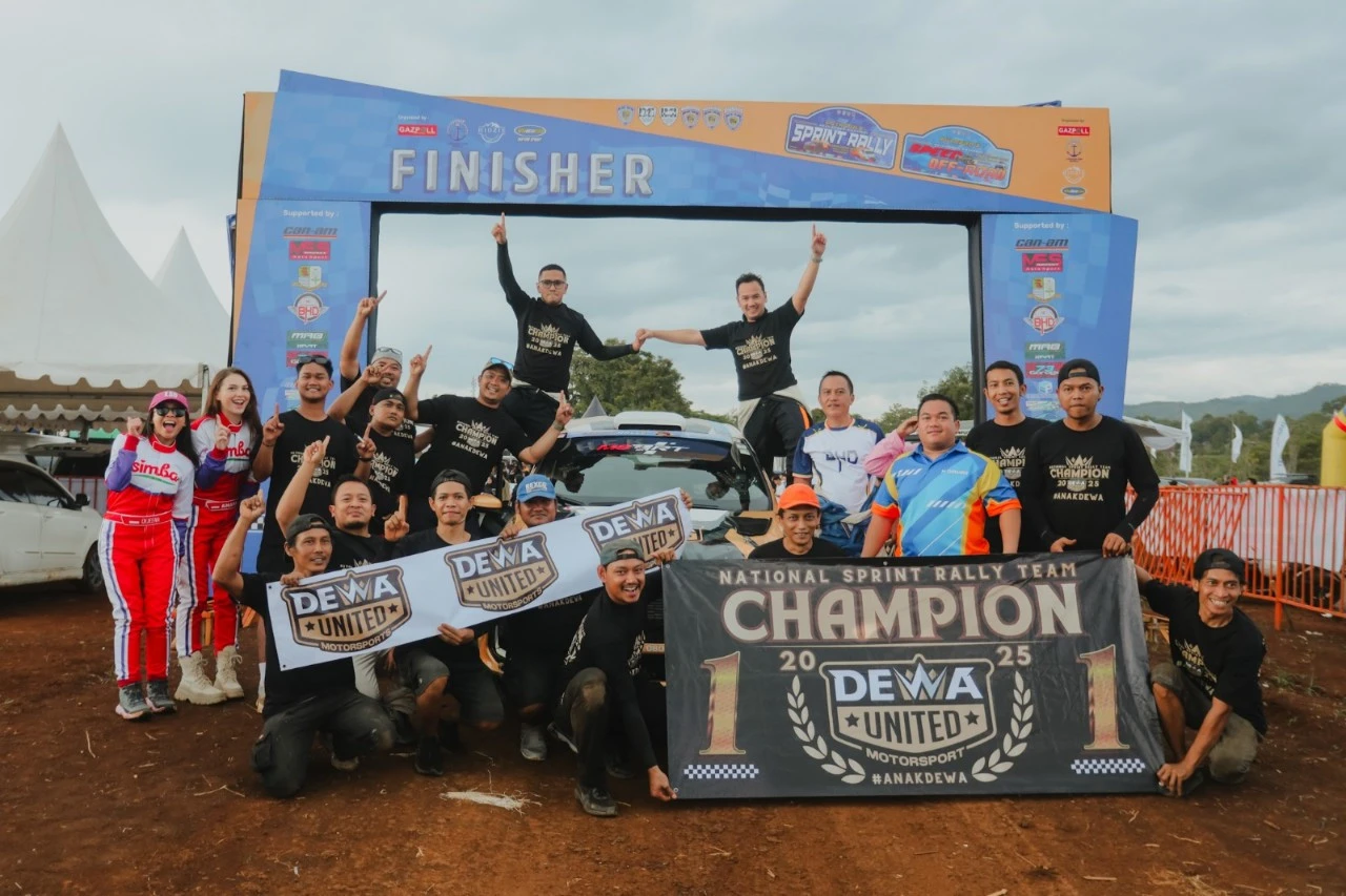 Dewa United Kunci Gelar Juara Nasional Tim Sprint Rally 2025