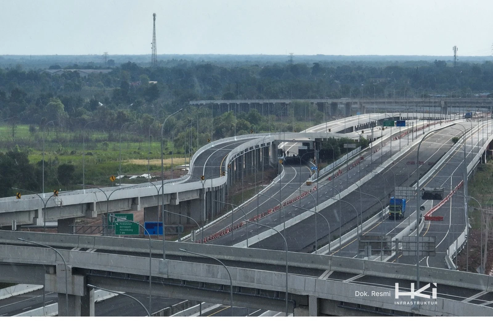 Pembangunan Ramp Junction Palembang Rampung, Tol Palindra-Kapal Betung Tersambung