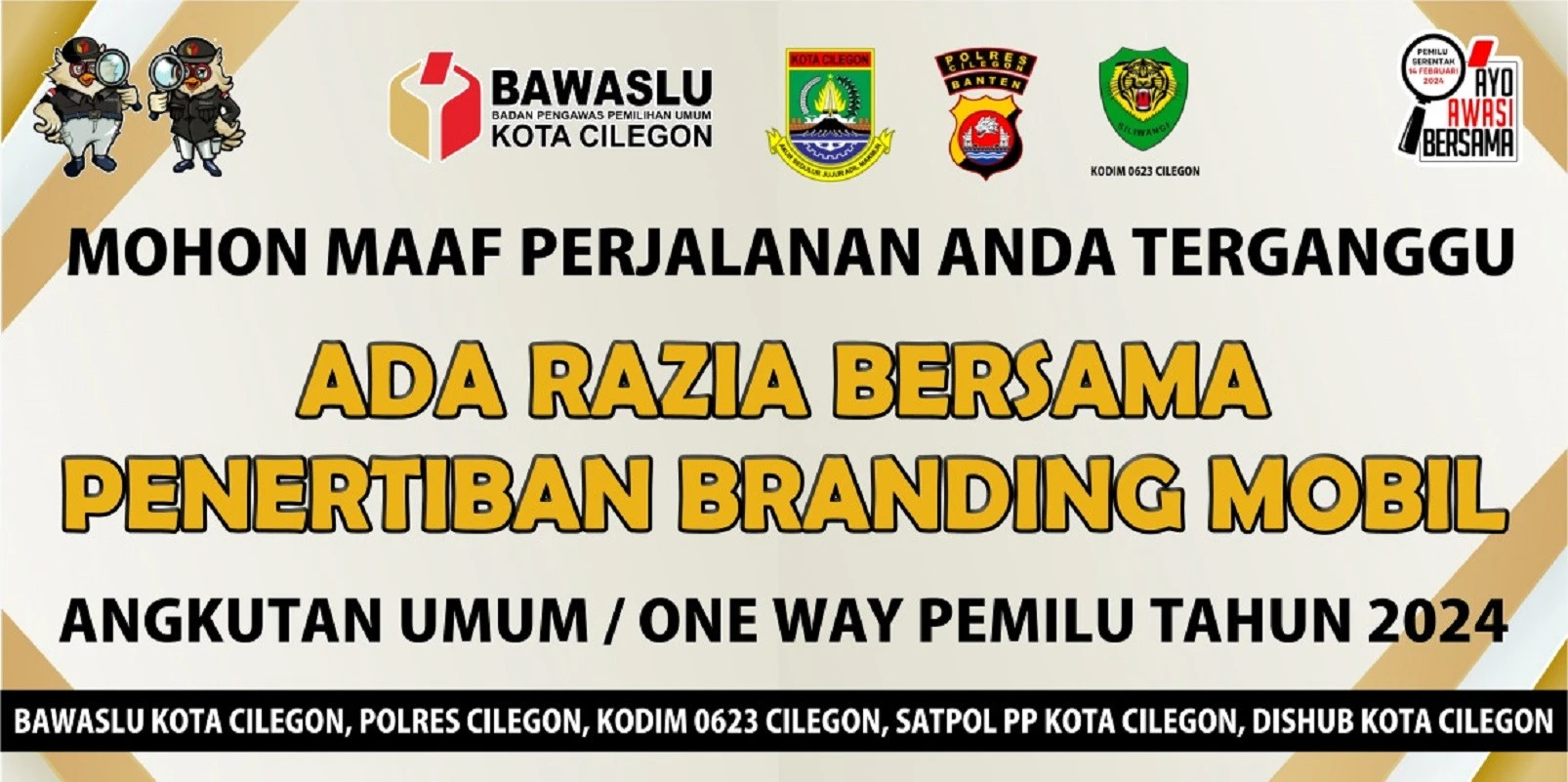 Tidak Ada Larangan, Kok Bawaslu Cilegon Kerahkan Aparat Razia Stiker Angkot?