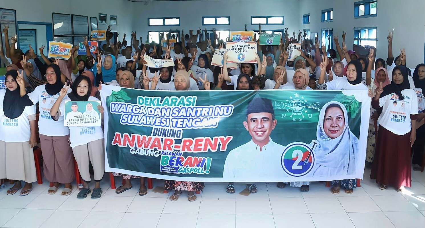 Santri NU Sulteng Gabung Berani Gaspoll, Dukung Anwar-Reny Pemimpin yang Diinginkan Rakyat