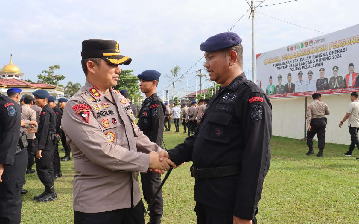 AKBP Afrizal Puji Peran Brimob Menjaga Keamanan Pilkada di Pelalawan