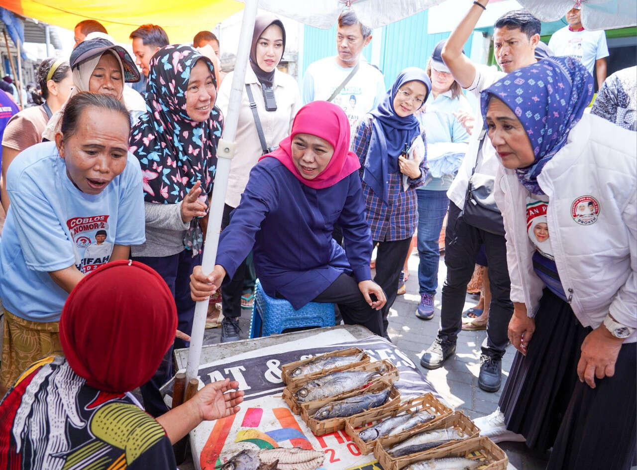 Khofifah: Aspirasi Pedagang Pasar jadi Sumber Semangat Kemajuan Jatim