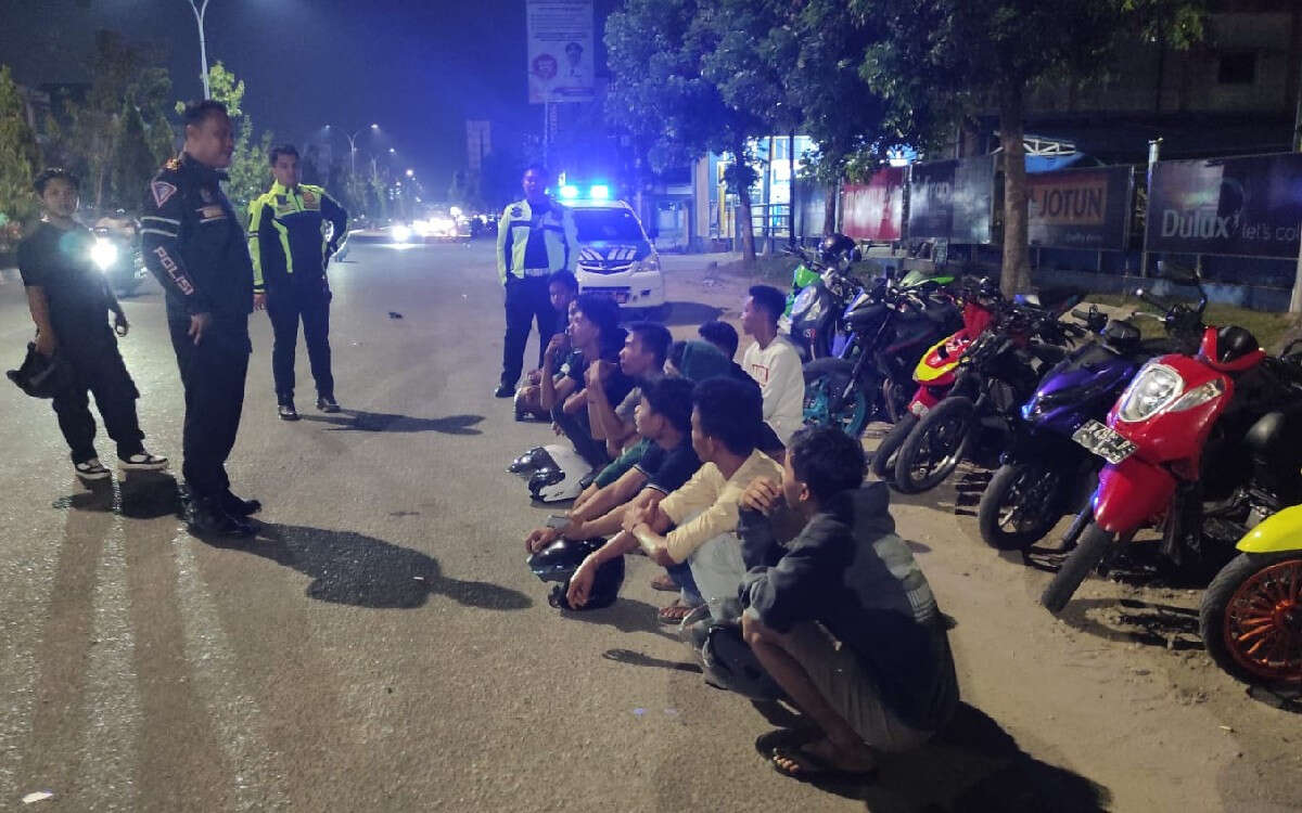 Jaga Keamanan Jelang Pilkada, Polresta Pekanbaru Tindak 42 Motor yang Terlibat Balap Liar