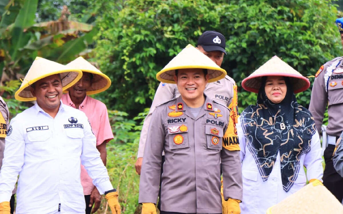 Dukung Asta Cita, Polres Rohil Tebar 7 Ribu Benih Ikan dan Tanam 25 Ribu Bibit Jagung