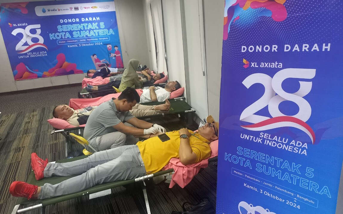 XL Axiata Gelar Donor Darah di 5 Kota Sumatera Secara Serentak