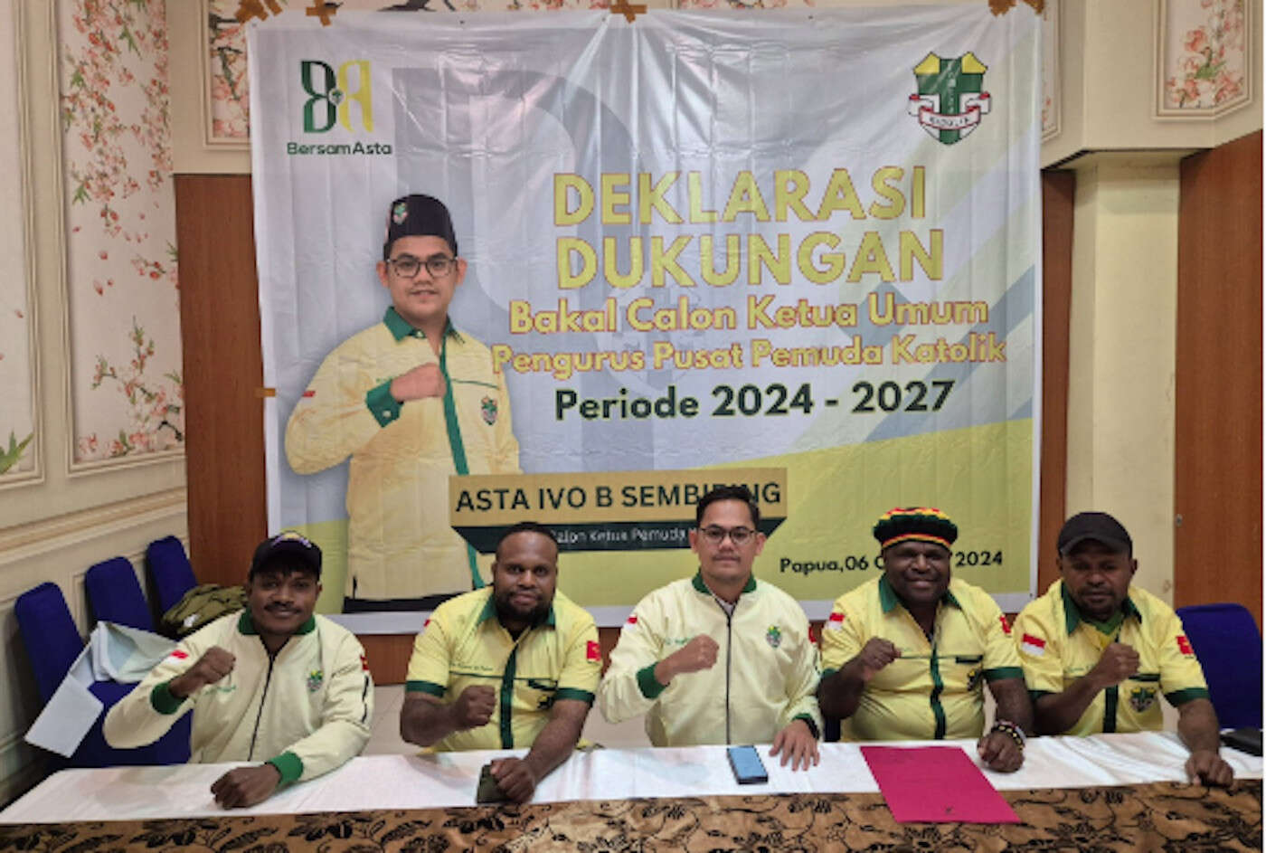 Dari Papua, Asta Ivo BS Meliala Deklarasikan Siap Maju Jadi Caketum Pemuda Katolik, Komda & Komcab Beri Dukungan