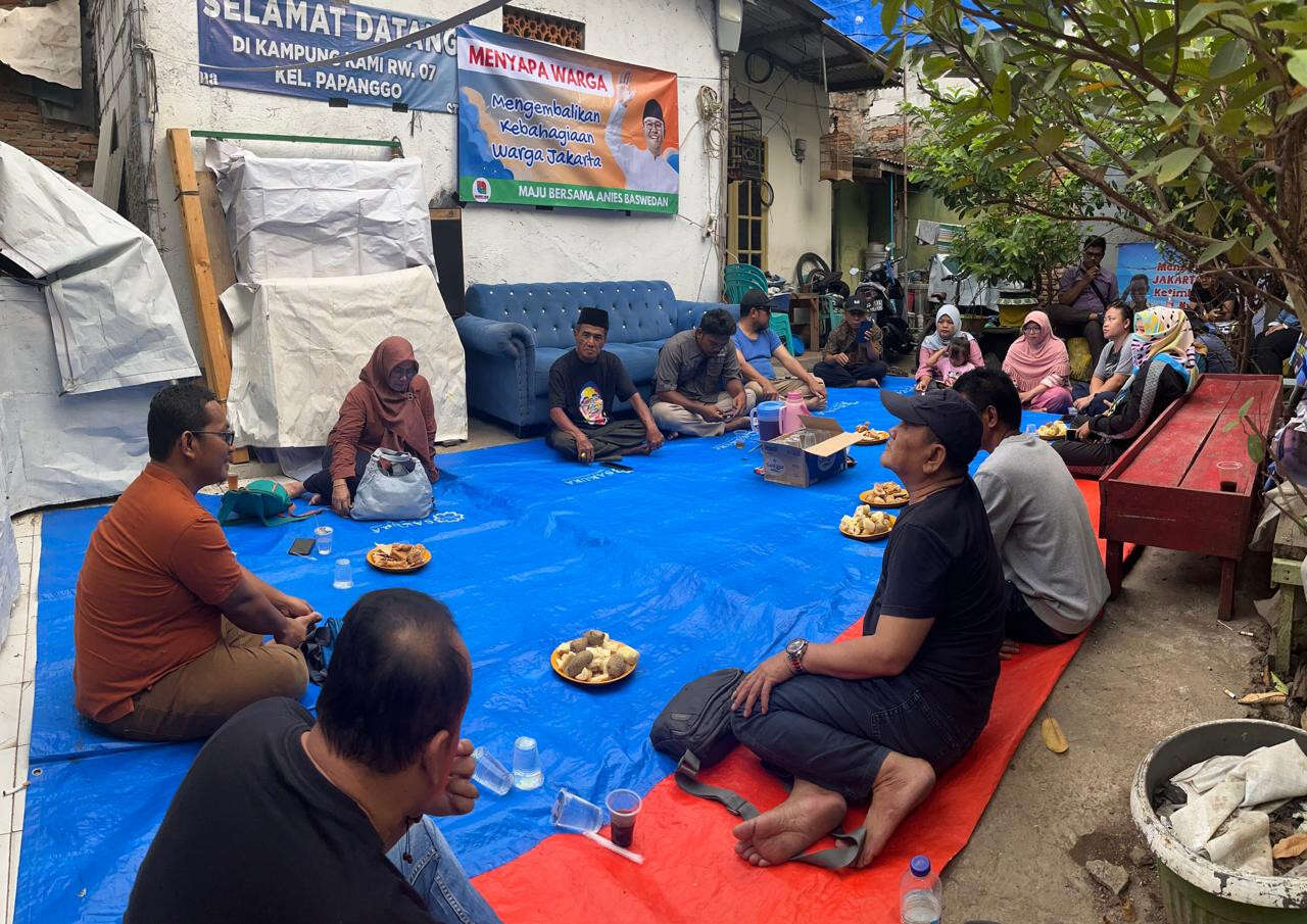 Mabes XI Menyapa Warga Kelurahan Papanggo, Serukan Maju Bersama Anies Baswedan