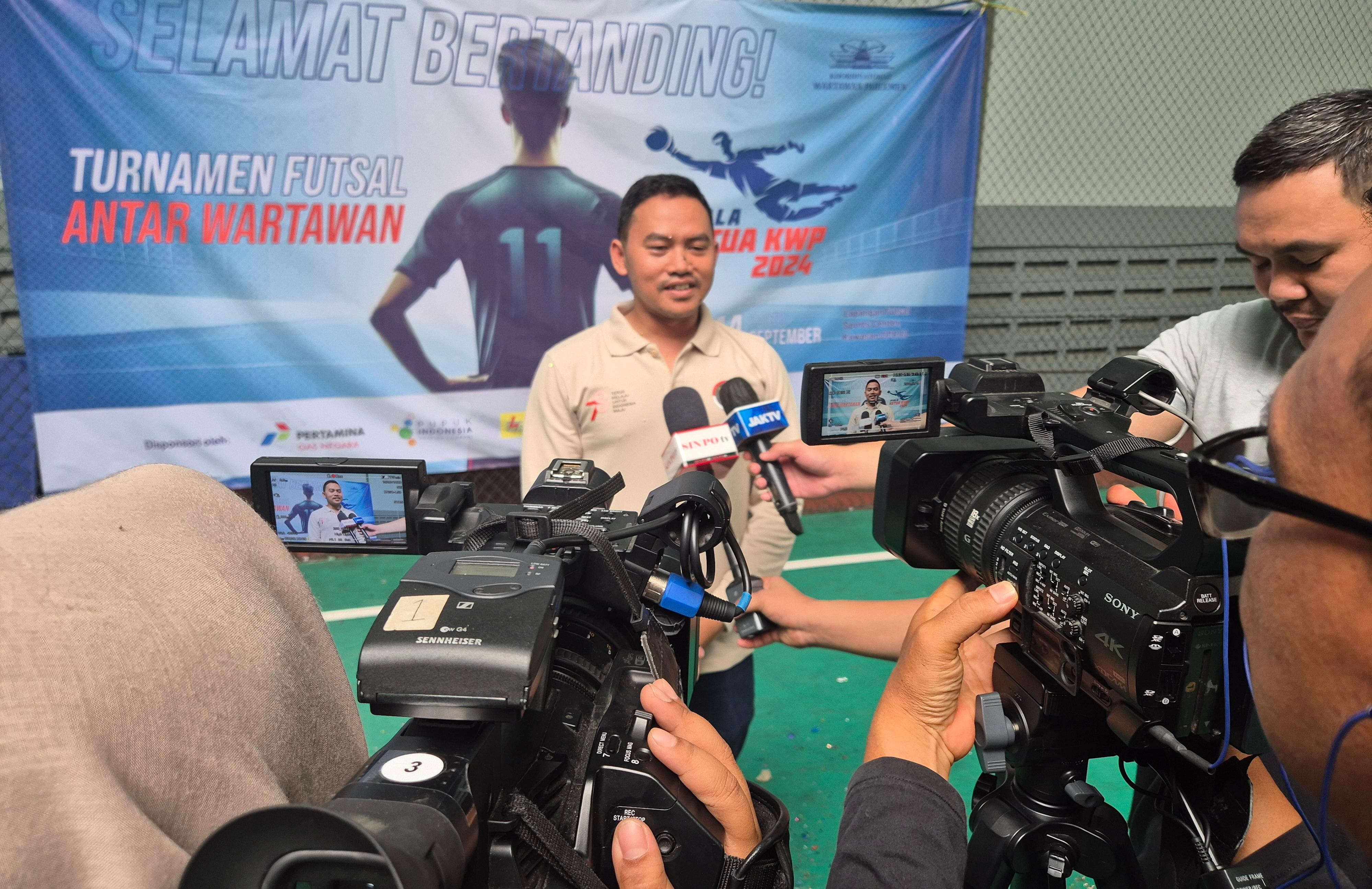 KWP Gelar Turnamen Futsal, Ariawan: Ajang Silaturahmi Wartawan Parlemen