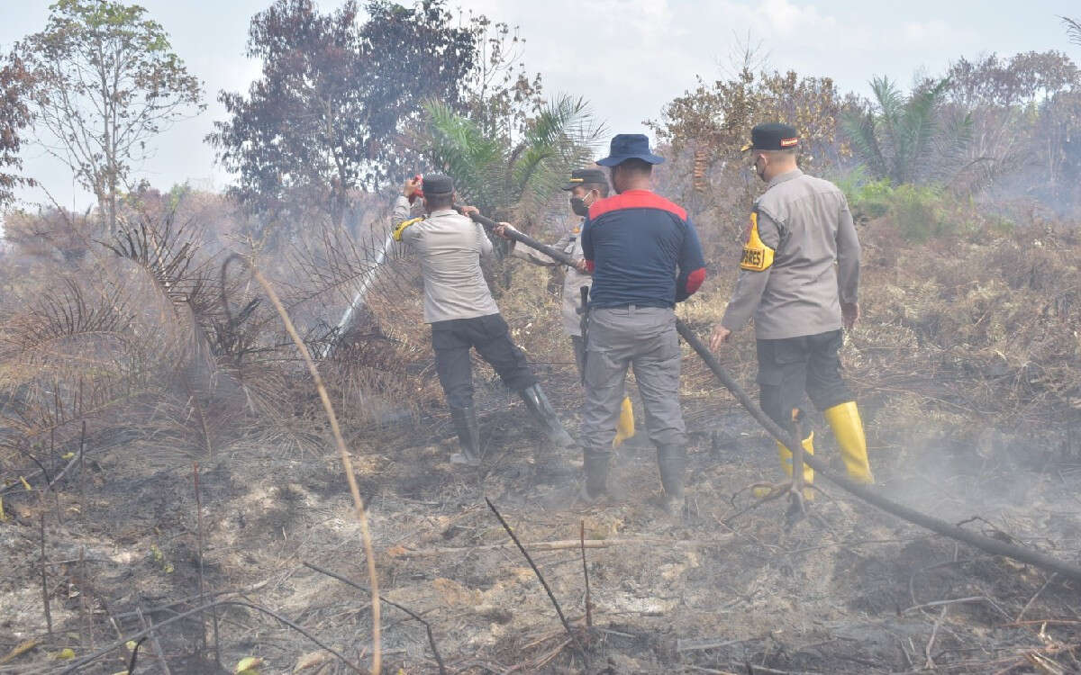 Polres Inhu dan Instansi Terkait Bentuk Posko Terpadu Penanggulangan Karhutla