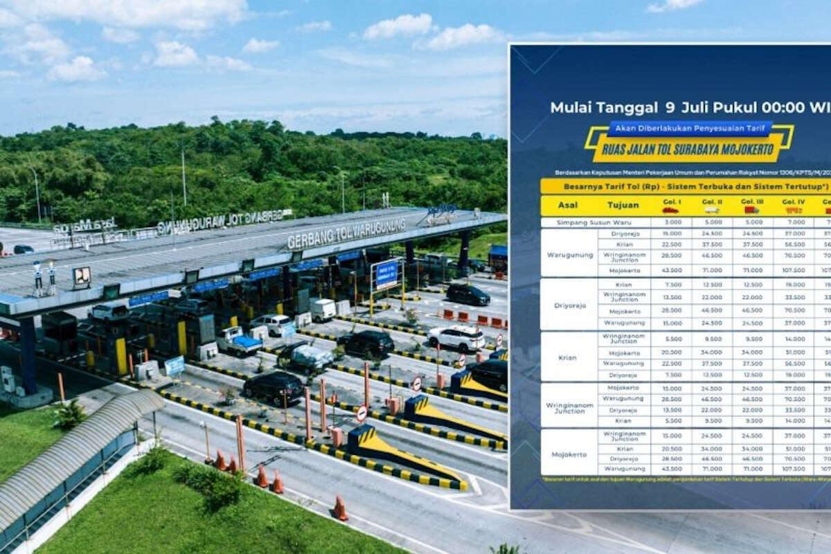 Tarif Baru Tol Surabaya-Mojokerto Berlaku Mulai 9 Juli, Ini Perinciannya