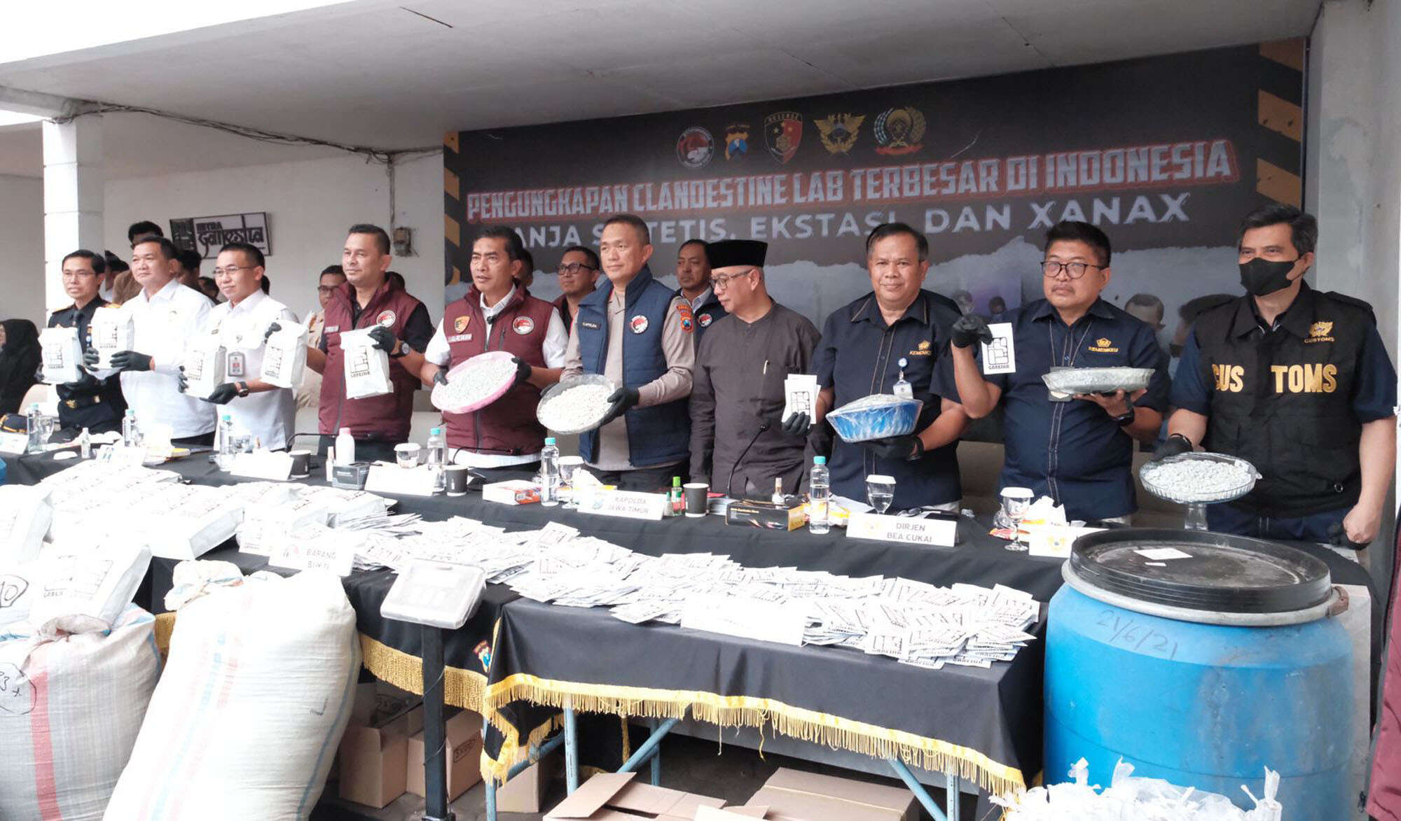 Bea Cukai & Polri Bongkar Clandestine Lab Terbesar Milik Jaringan Tiongkok di Malang