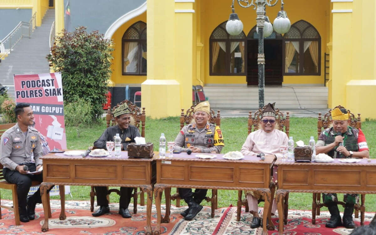 Polres Siak Gandeng TNI Hingga Pemerintah Kampanyekan Pilkada Damai Melalui Podcast