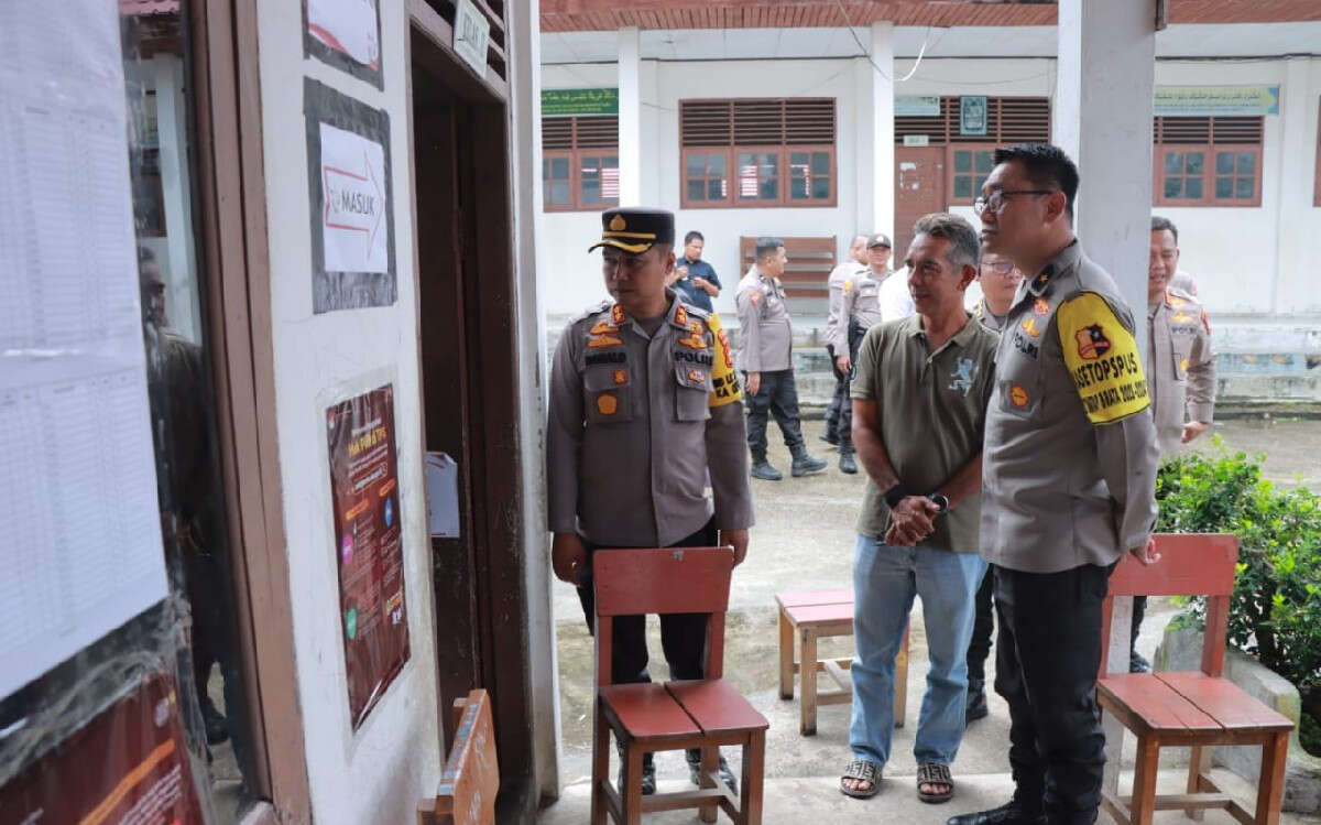 Tim Mabes Polri Pantau Langsung Pelaksanaan Pemilu di Kampar