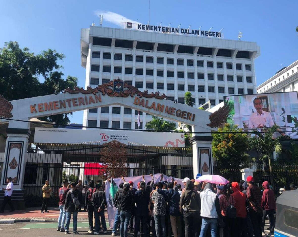 Sambangi Kemendagri, Mahasiswa Minta Pj Bupati Bogor Dicopot