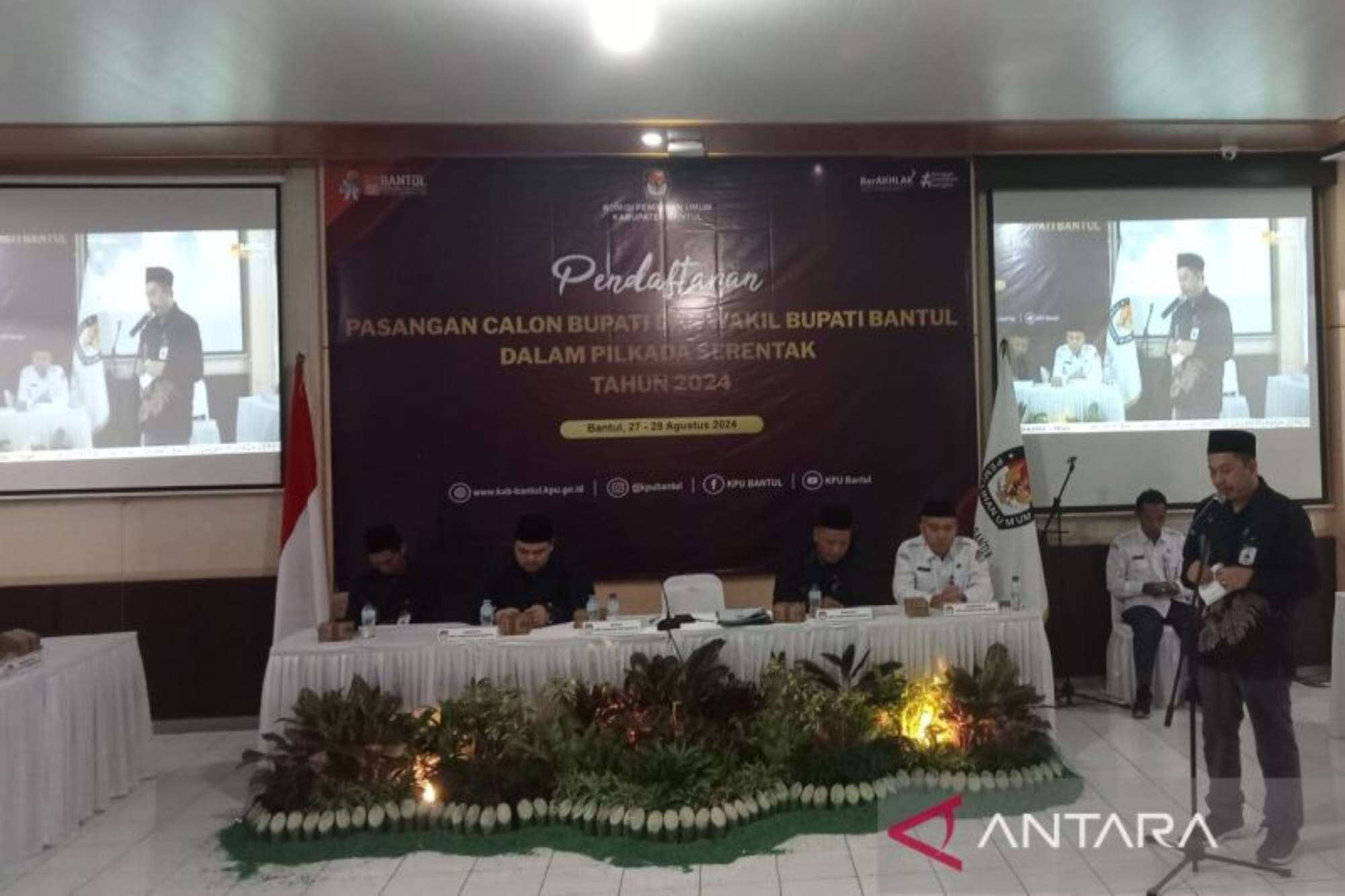 Pilkada Kabupaten Bantul Diikuti Tiga Paslon