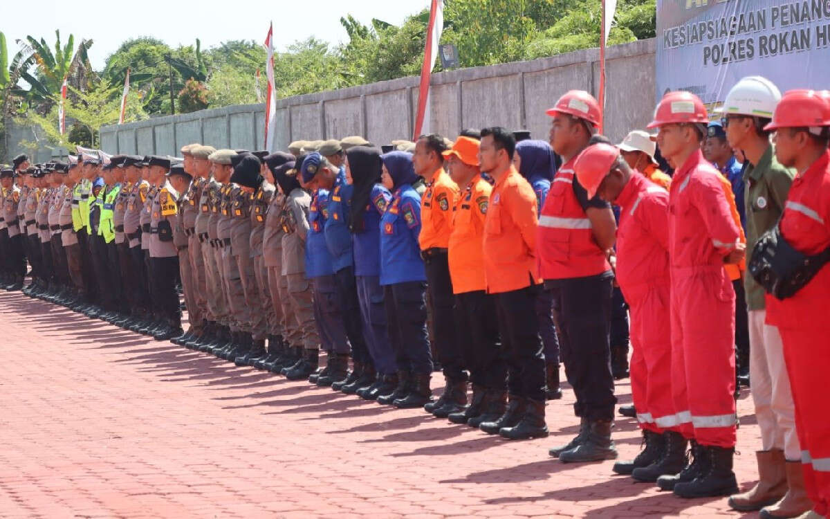 Polres Rohul Rapatkan Barisan Untuk Penanggulangan Karhutla