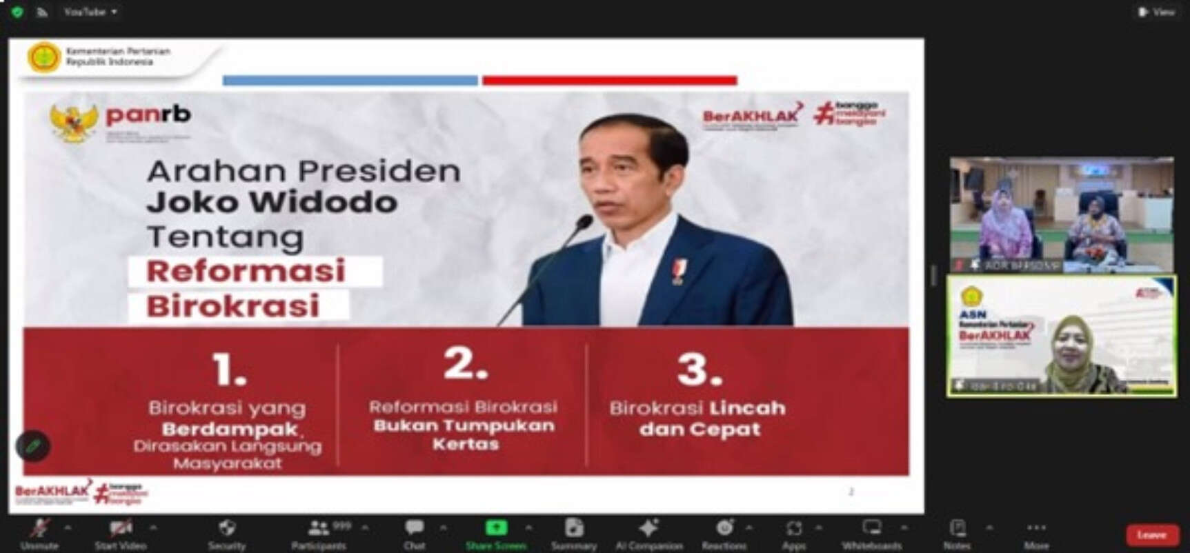 Terapkan Reformasi Birokrasi, Kementan Prioritaskan Pengembangan SDM