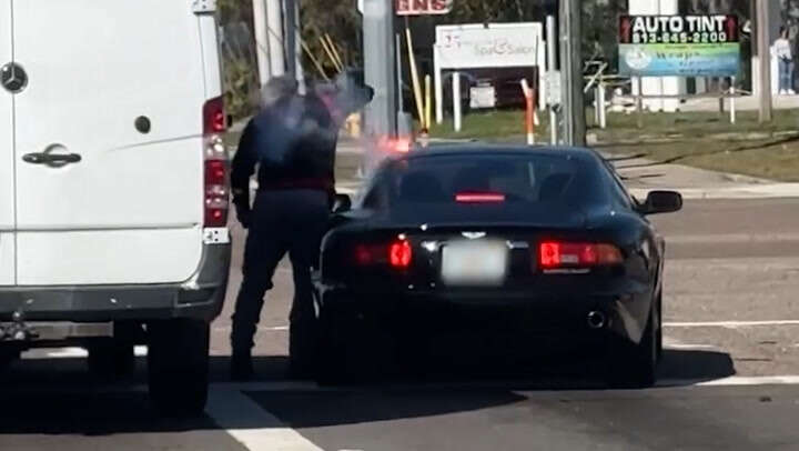 Road rage driver shot with flare gun after attacking fellow motorist