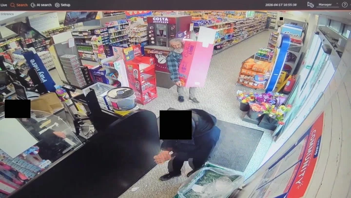 Brazen shoplifter steals 4ft chocolate display from convenience store