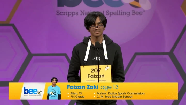 Watch as 13-year-old wins US National Spelling Bee crown