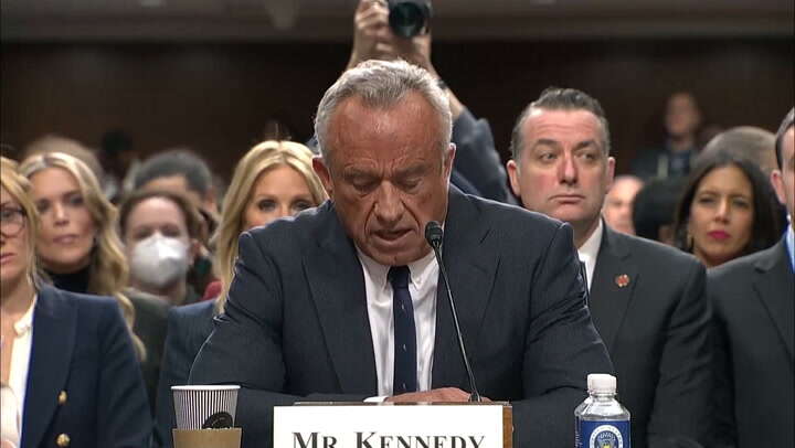 Protester interrupts RFK Jr's opening statement at Senate confirmation